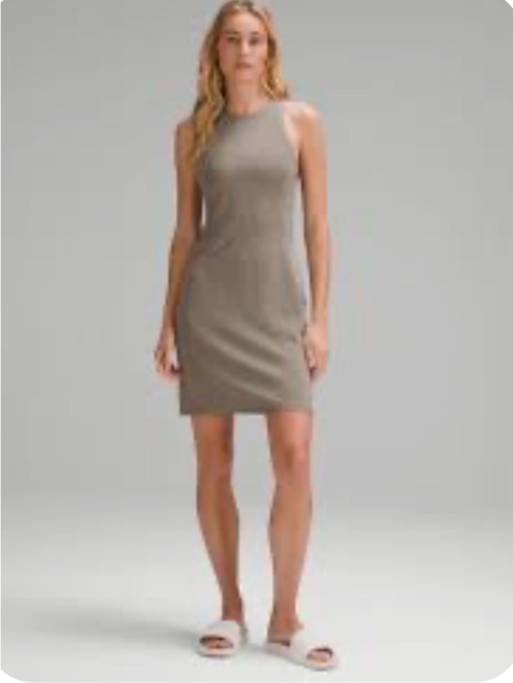 NWT $138 lululemon athletica Sleeveless Taupe Mini Dress